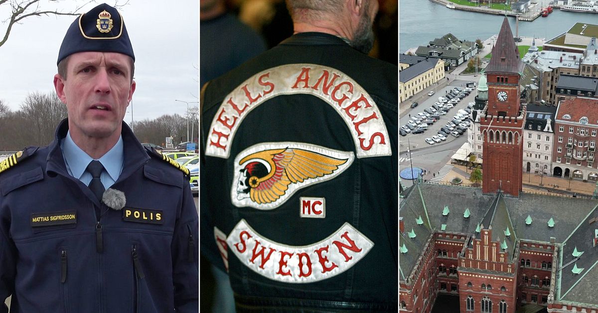 Hundratals bikers v&auml;ntas inta Helsingborg n&auml;r Hells Angels firar 30 &aring;r