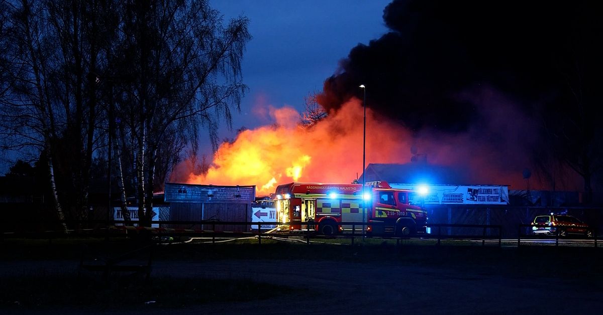 Grand incendie sur le terrain d’aventure d’Halmstad sous contrôle – VMA a été émise