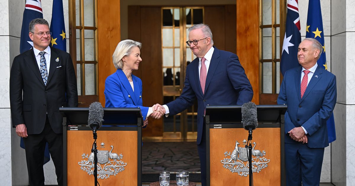 EU och Australien &ouml;verens om frihandel och f&ouml;rsvarssamarbete