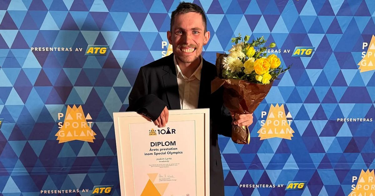 Joakim Lantz från Färjestaden prisades på Parasportgalan 2026 | SVT Nyheter