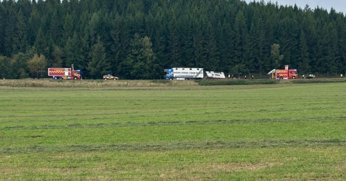 Grisar p&aring; riksv&auml;g 24 n&auml;ra H&auml;ssleholm &ndash; lastbil har v&auml;lt