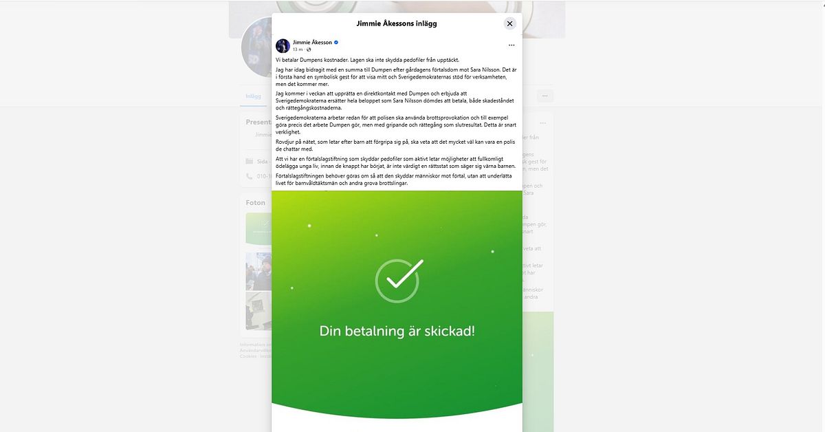 &Aring;kesson har swishat Dumpens ansvariga efter domen