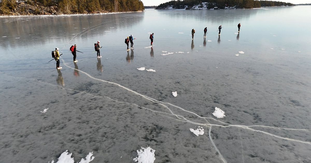 Se dr&ouml;narbilderna: Unik upplevelse p&aring; isen