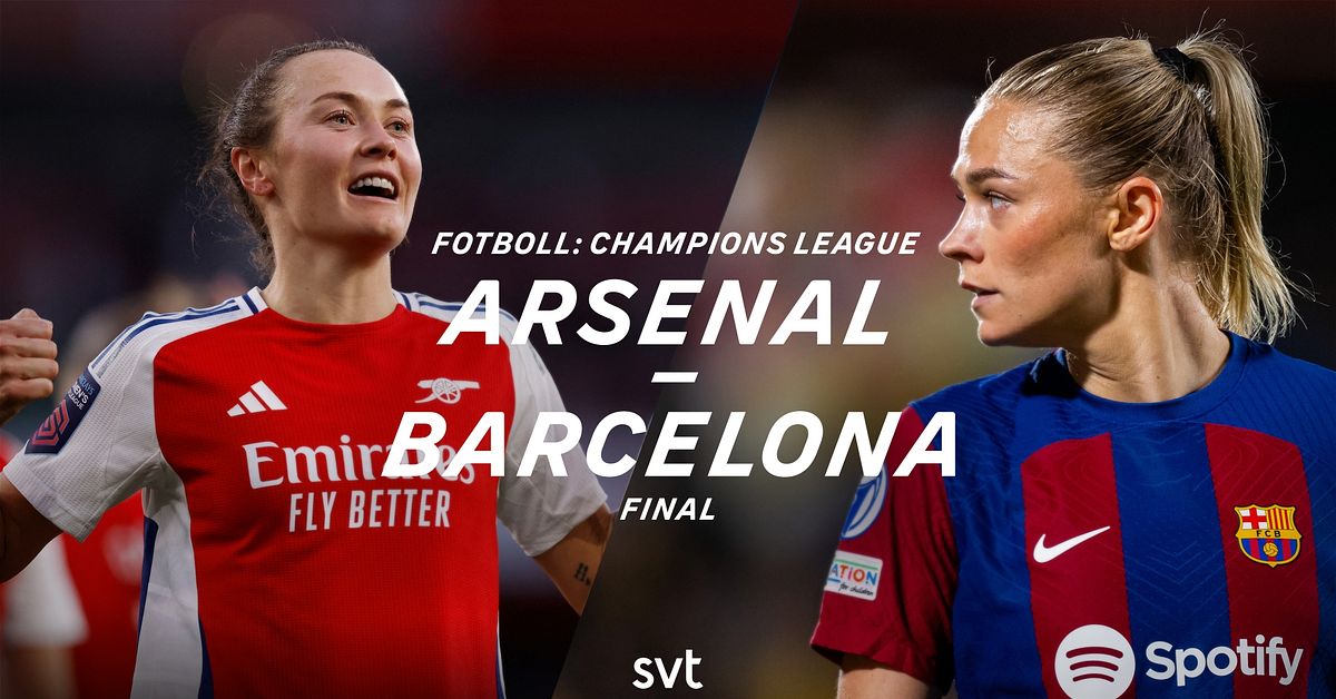 Se Champions League-finalen mellan Arsenal och Barcelona