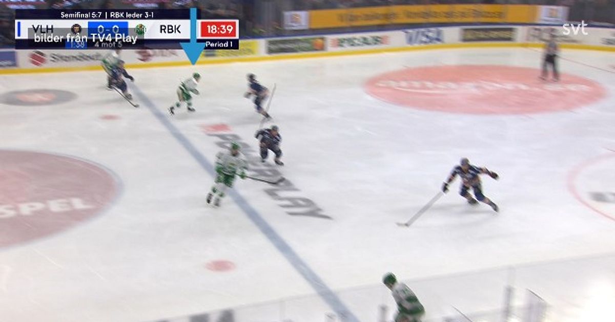 Bilderna visar: Rögles ledningsmål var offside