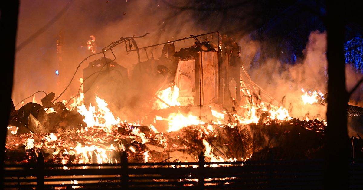 Villa i Valla &ouml;vert&auml;nd i natt