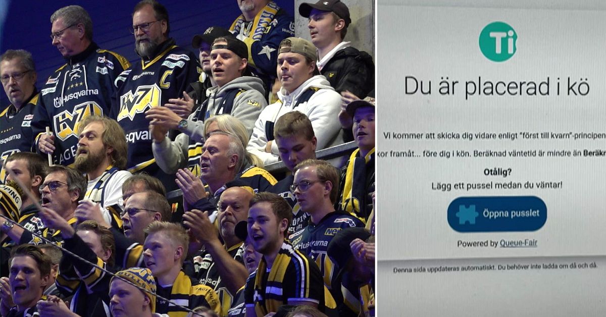 Galet tryck på HV71:s sajt när biljetterna släpptes