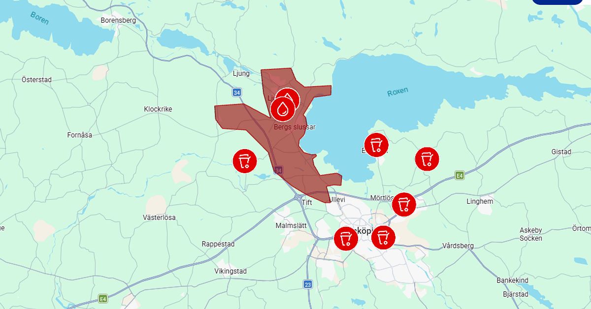 &Ouml;ver 2500 hush&aring;ll ber&ouml;rda efter vattenl&auml;cka i Link&ouml;ping