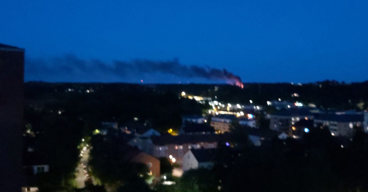 Storbrand i Huddinge