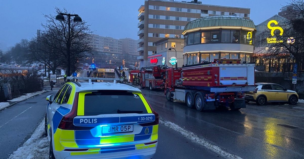 Brand under Solna centrum &ndash; k&ouml;pcentrumet utryms