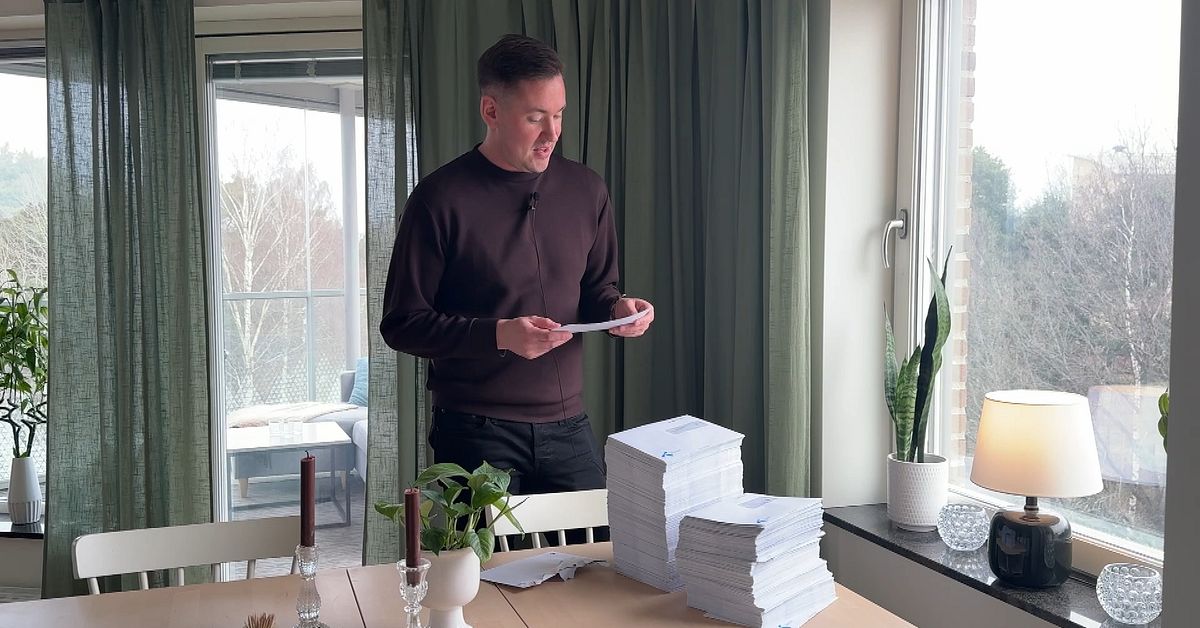 Marcus, 36, har f&aring;tt 700 brev fr&aring;n Telenor