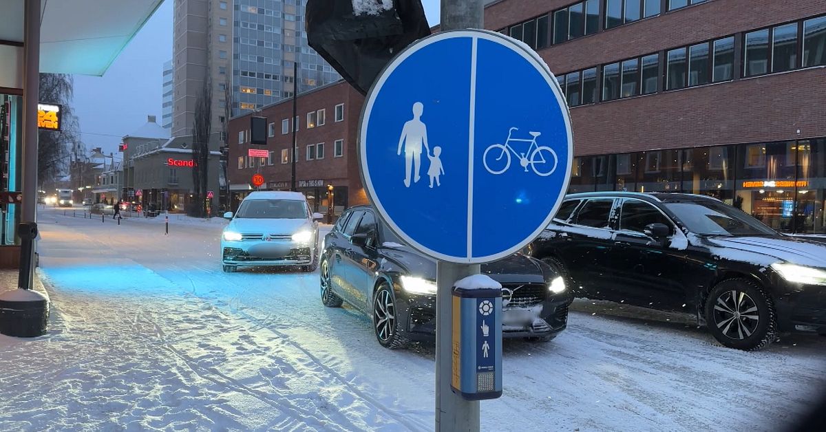 Väg i centrala Umeå gjordes om till cykelbana – bilar fortsätter köra: ”De gör fel”