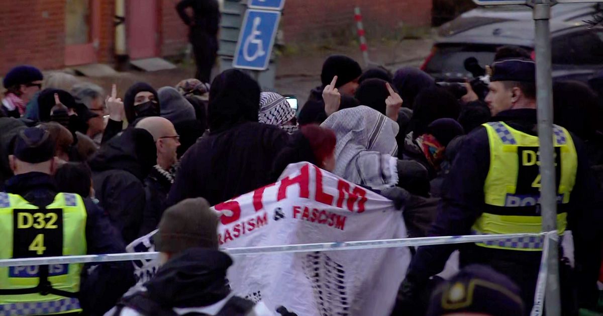 Stökigt inför den högerextrema Salemmarschen