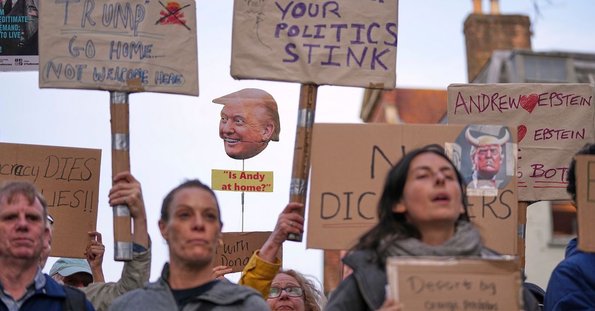 Stora protester väntas under Trumps statsbesök i Storbritannien