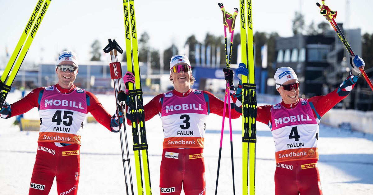 Langrenn: Kläbo ledet norgestrippelen i massestarten – Amundsen vant sammenlagtcupen