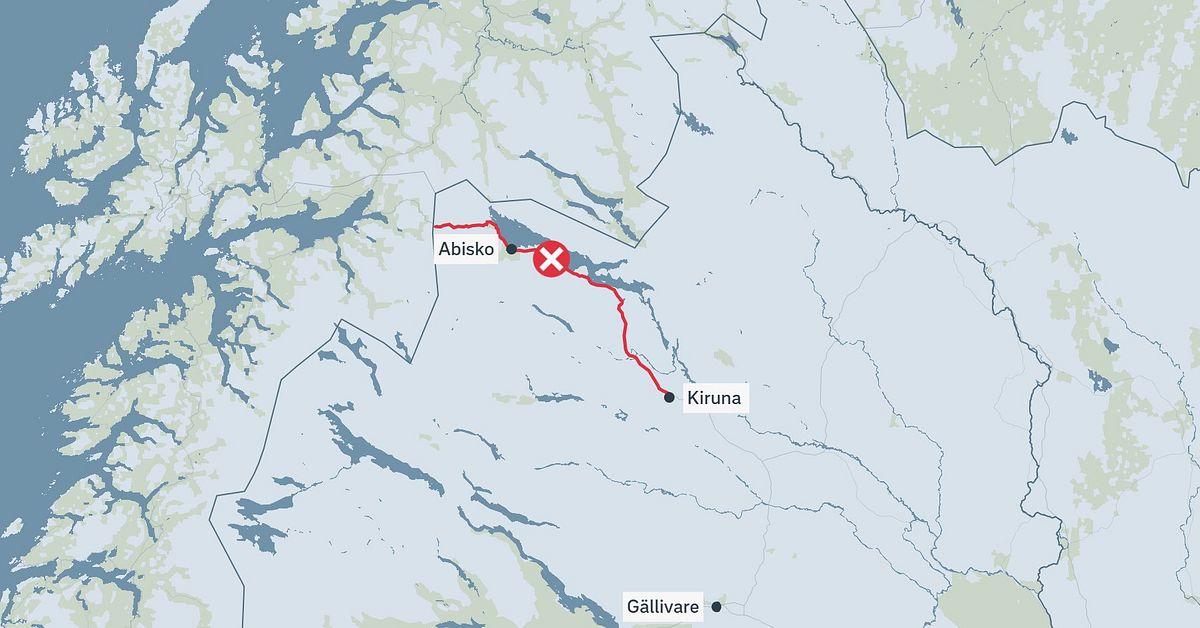 Ursp&aring;rning p&aring; Malmbanan &ndash; stopp i t&aring;gtrafiken