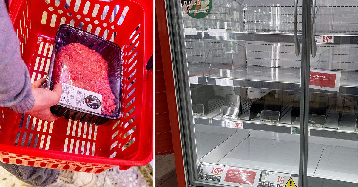 Brist p&aring; n&ouml;tk&ouml;tt i svenska matvarubutiker: &rdquo;Produktionen beh&ouml;ver &ouml;ka&rdquo;