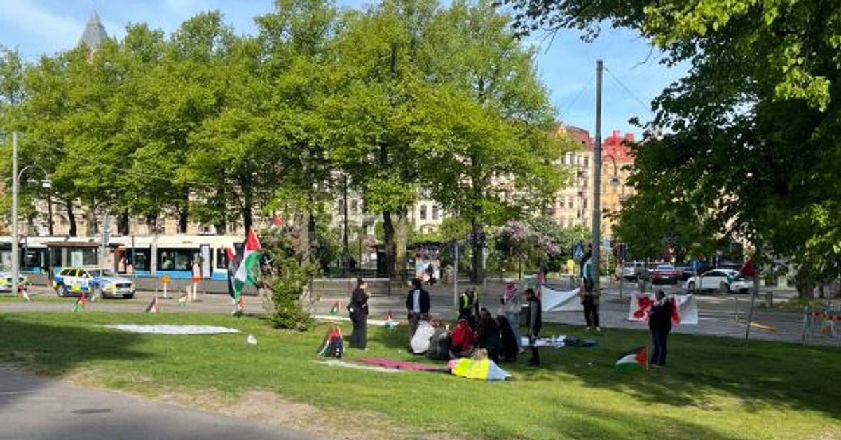 Palestinademonstranter tillbaka på Vasaplatsen i Göteborg