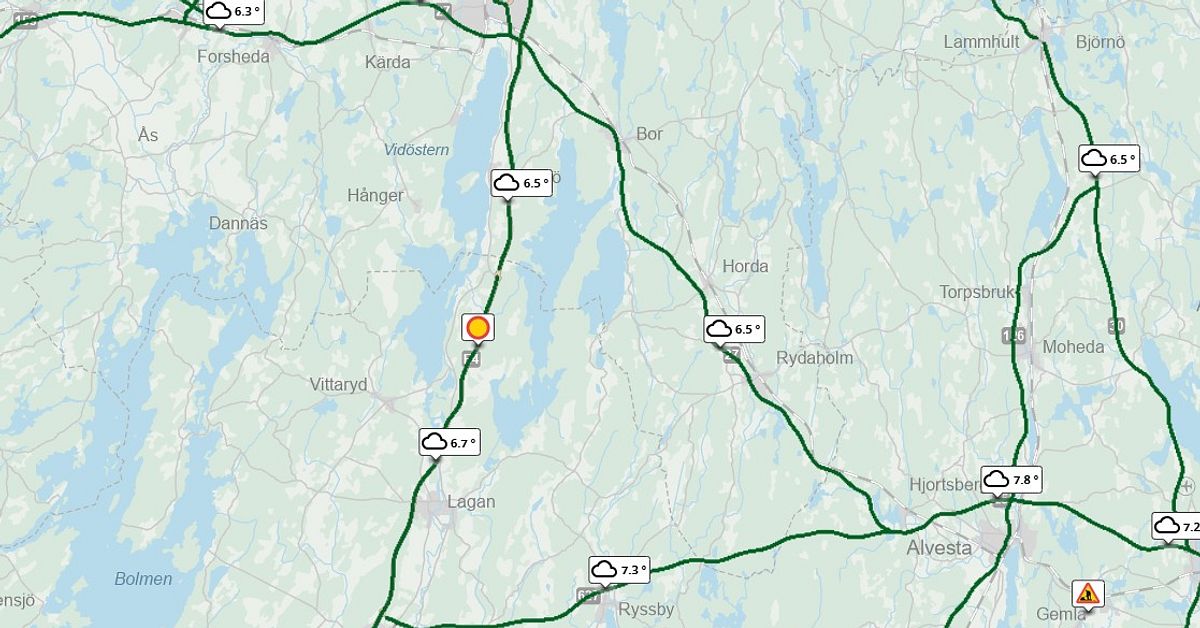 E4:an avst&auml;ngd efter brand &ndash; trafiken leds om till i kv&auml;ll