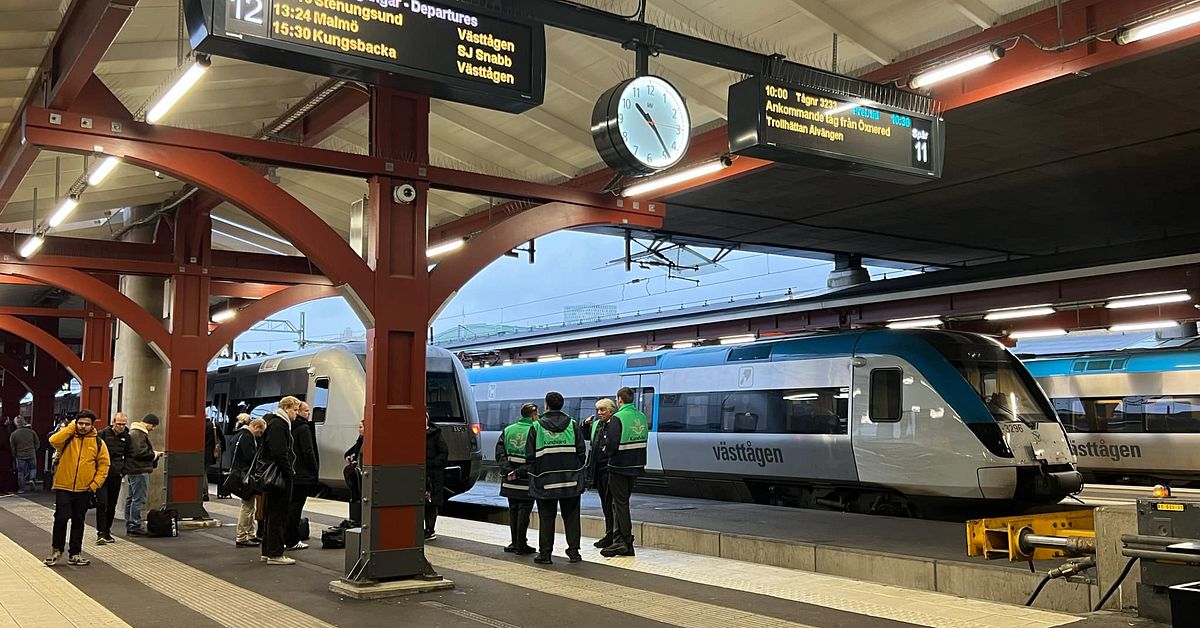 Elfel på Göteborgs central – stora förseningar | SVT Nyheter