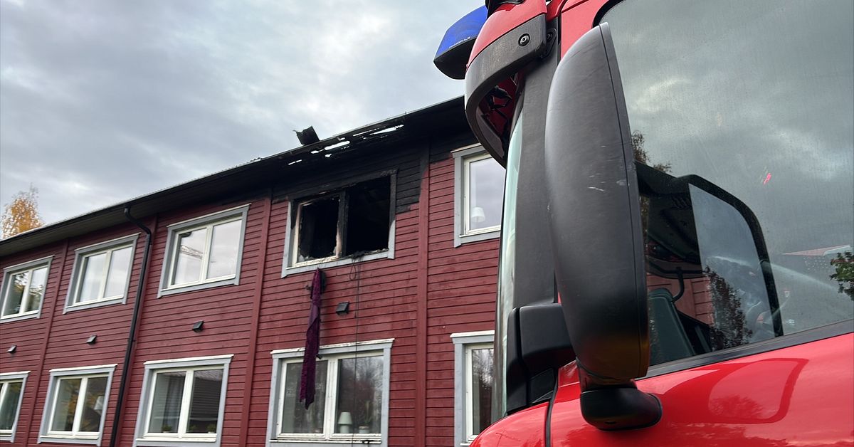 Brand i flerfamiljshus i Skellefteå – två till sjukhus