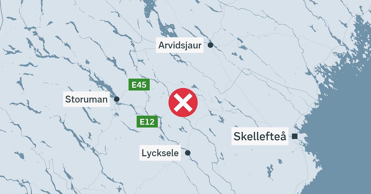 Ras i Kristinebergsgruvan i Lycksele &ndash; en person har fastnat