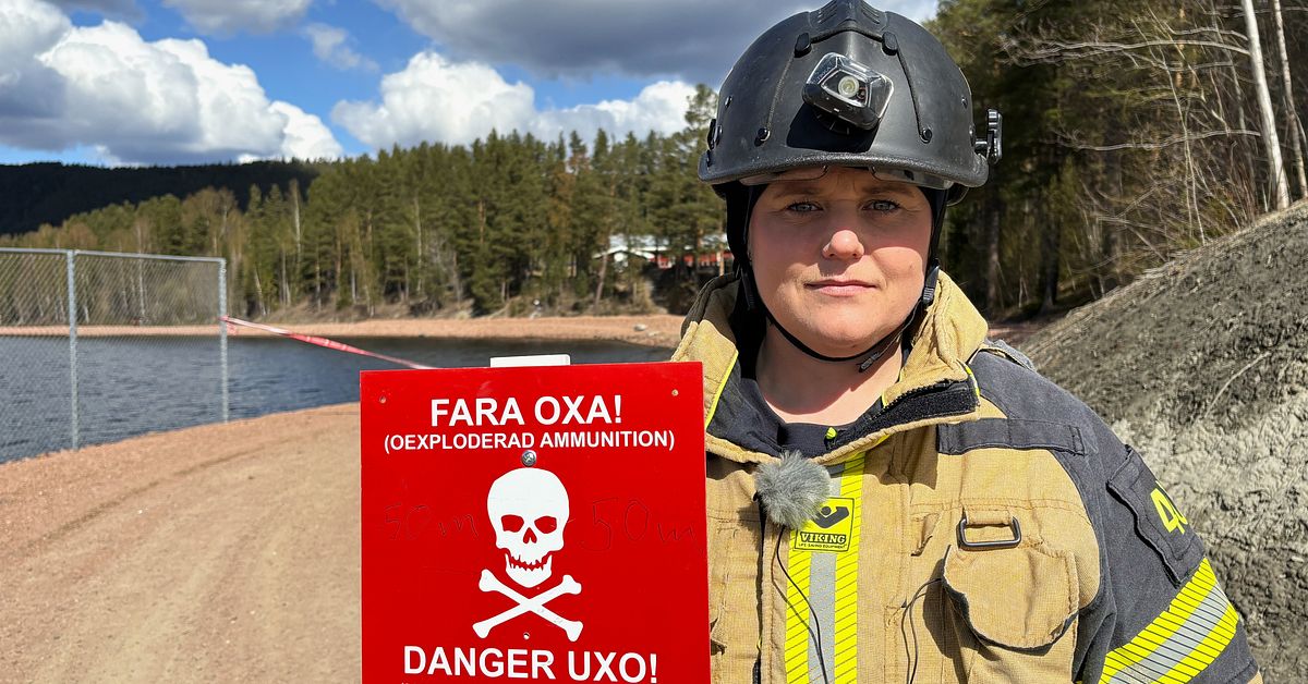 F&ouml;lj med n&auml;r brandm&auml;nnen tr&auml;nar inf&ouml;r krig i Hammarstrand
