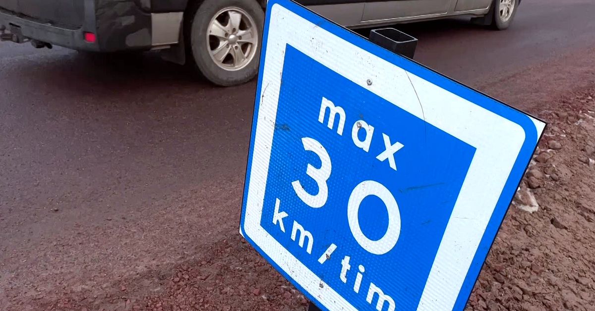 Uppmaningen: Sänk hastigheten vid vägarbeten