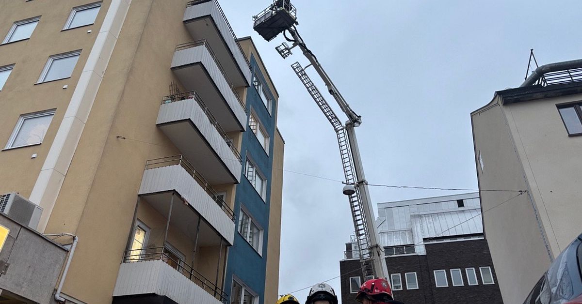 Larm om brand i centrala Eskilstuna