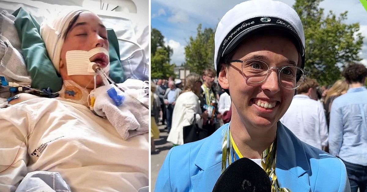 Jacqueline, 20, nära att dö i krasch – nu tar hon studenten