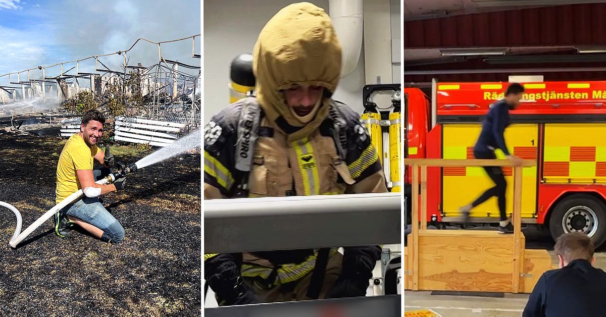 Richard, 35, hyllades f&ouml;r insatsen vid radhusbranden i Arboga &ndash; nu ska han bli brandman
