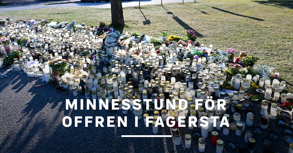 Minnescermoni efter skold&aring;det i Fagersta