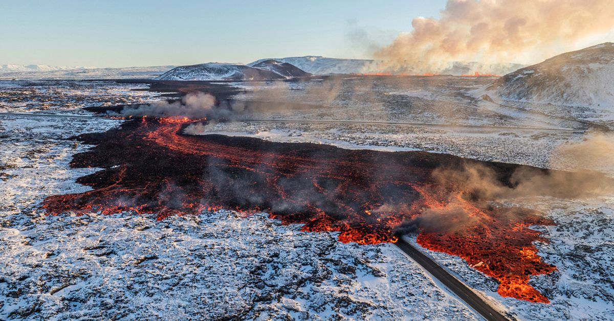 Vulkanutbrott på sydvästra Island SVT Nyheter