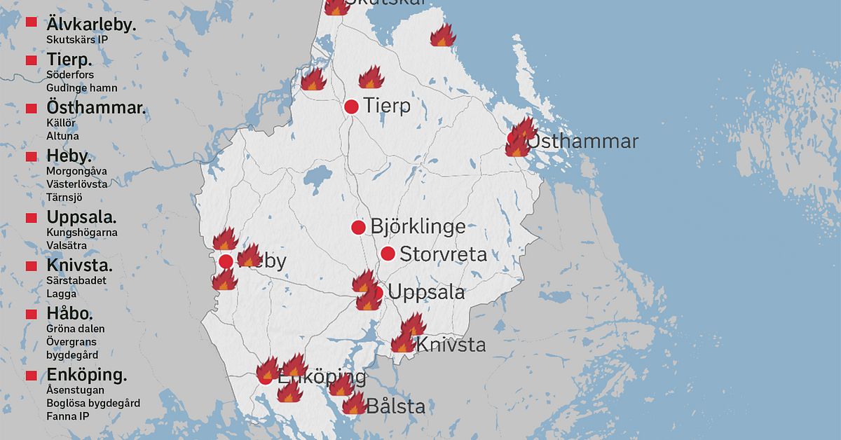 Här hittar du årets majbrasor | SVT Nyheter