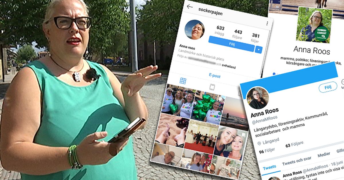 Anna Roos (C) om närvaron på sociala medier: ”Visar vem jag är” | SVT ...