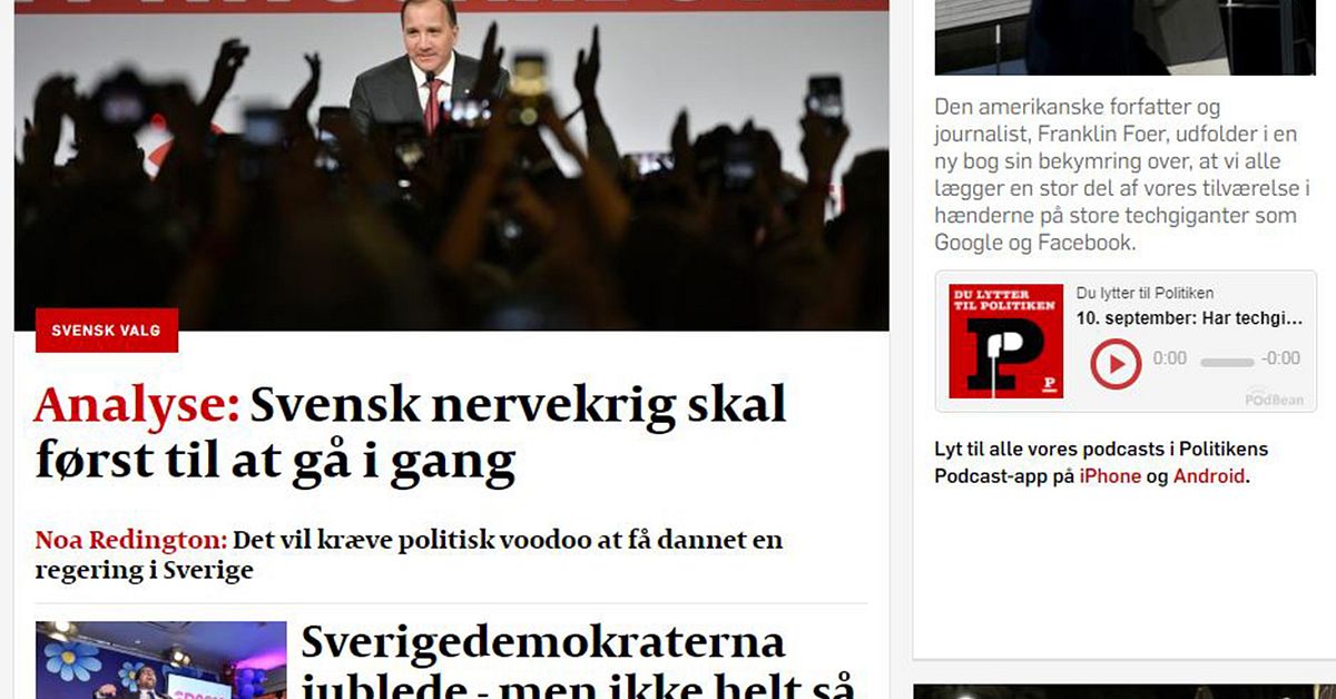 Det svenske valget dominerer verdens nyhetsmedier