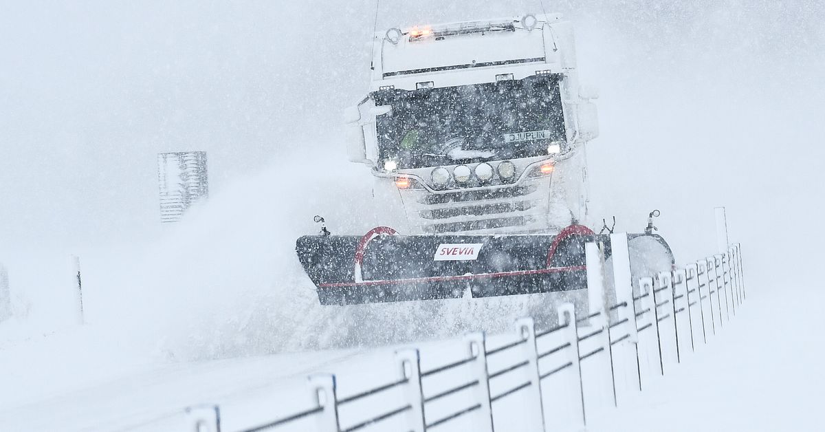 Kraftigt snöfall över Norrbotten | SVT Nyheter