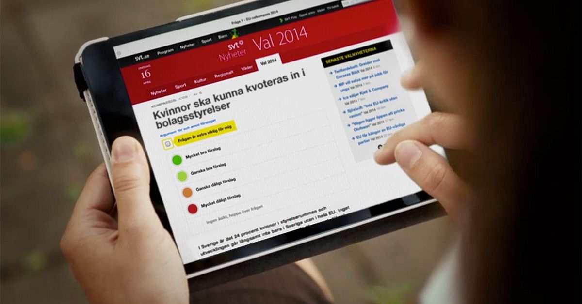 Premiär för nya Valkompassen SVT Nyheter