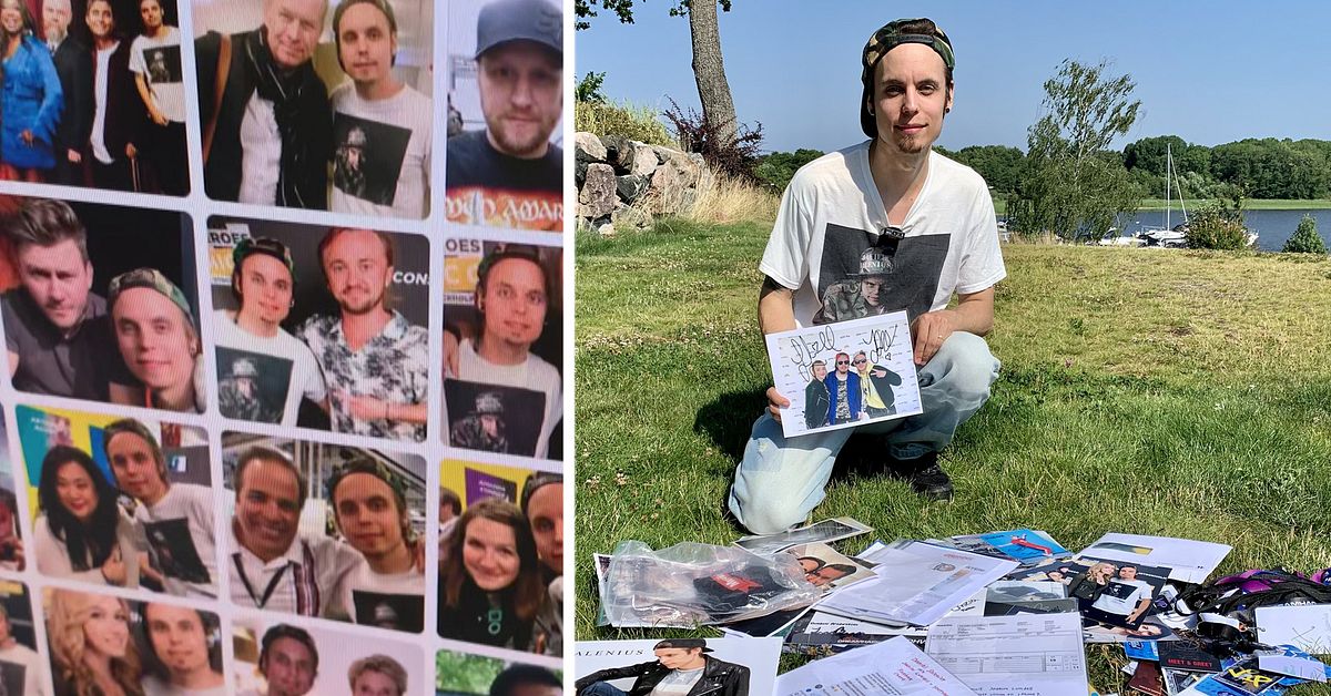 Daniel från Strängnäs har tagit bild ihop med 750 kändisar | SVT Nyheter