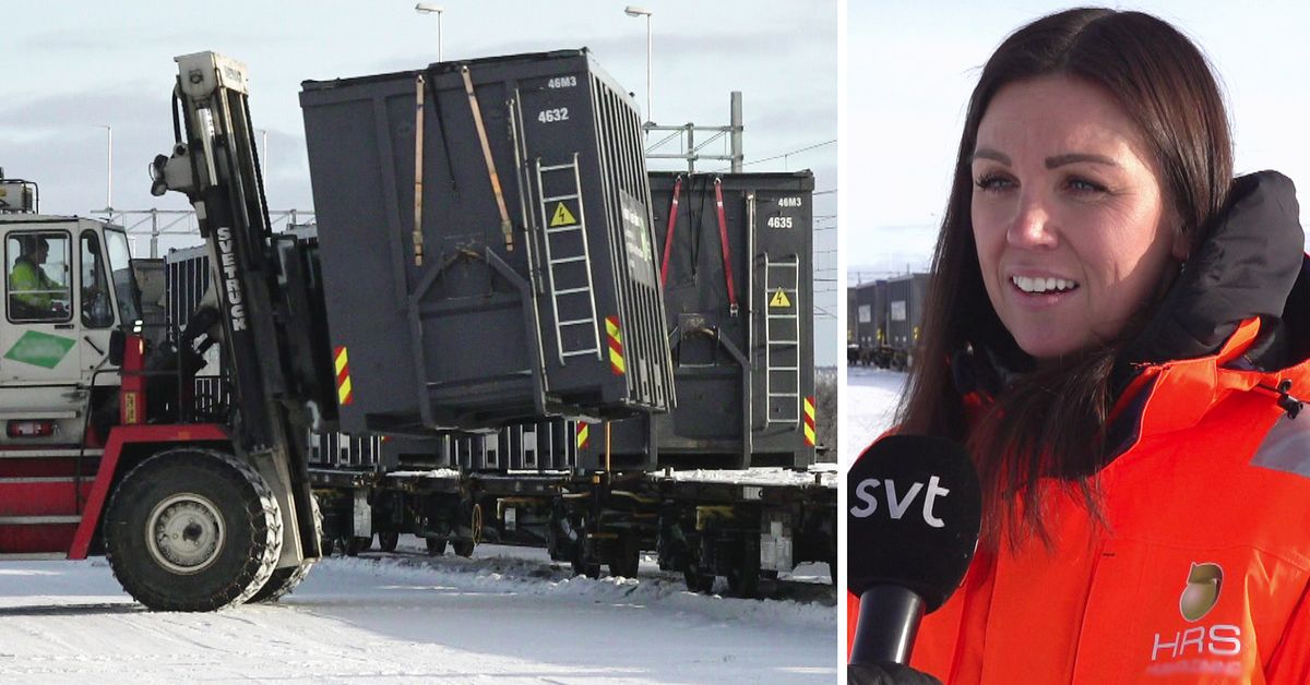 Sopralyt fra Norge er over: her kommer avfallet til Kiruna med tog