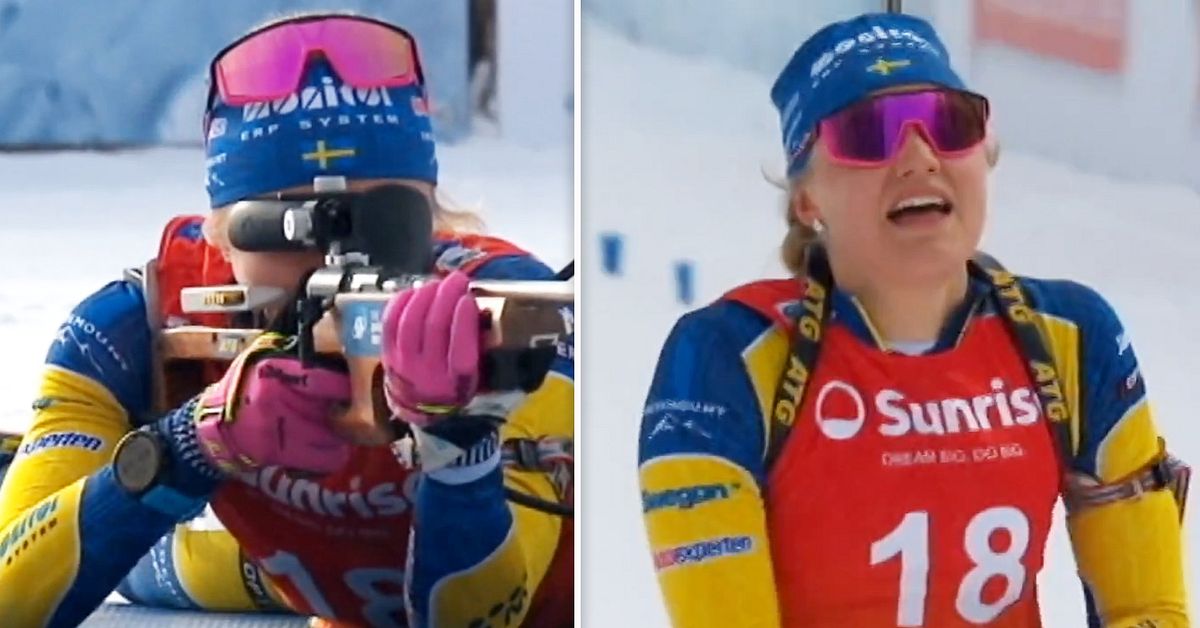 Skidskytte EMsilver för Tilda Johansson 0,5 sekunder från guldet