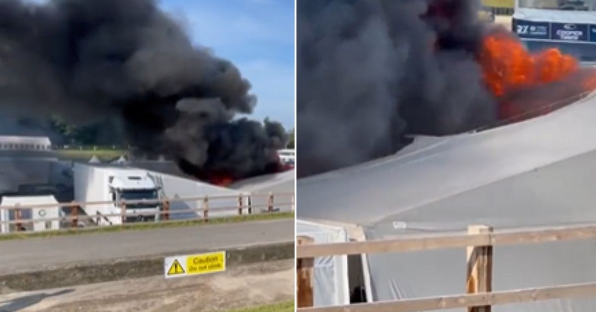 Motorsport: Car fire before the Rallycross World Cup in England
