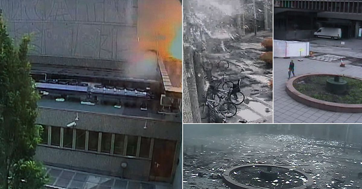 Här exploderar Breiviks bilbomb | SVT Nyheter