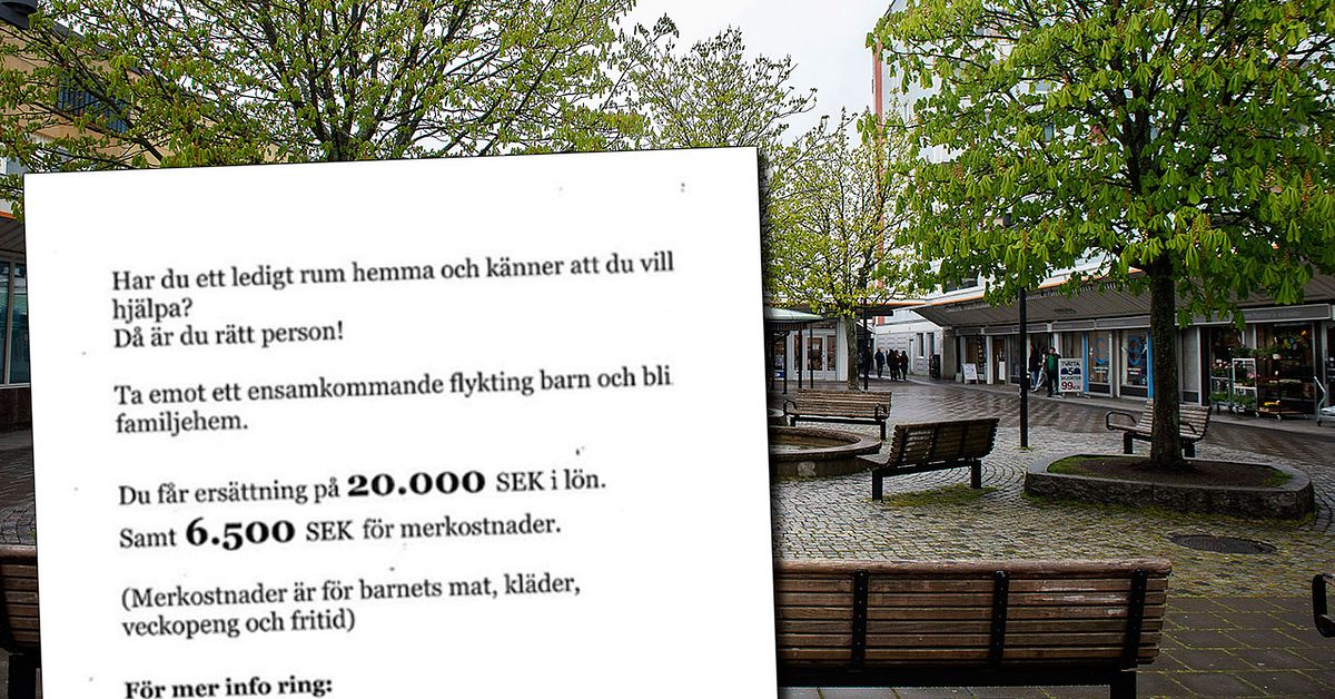 Lappar om ersättning för familjehem spreds i Husby SVT Nyheter