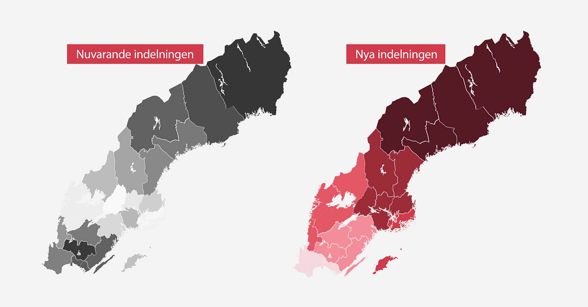 Här är Sveriges nya storregioner | SVT Nyheter