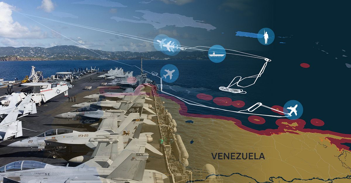 Plan för plan: Så markerar amerikanska militären mot Venezuela
