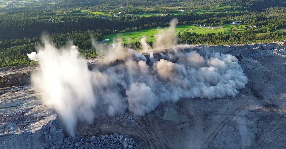 Här sprängs fjället i Fagerlia