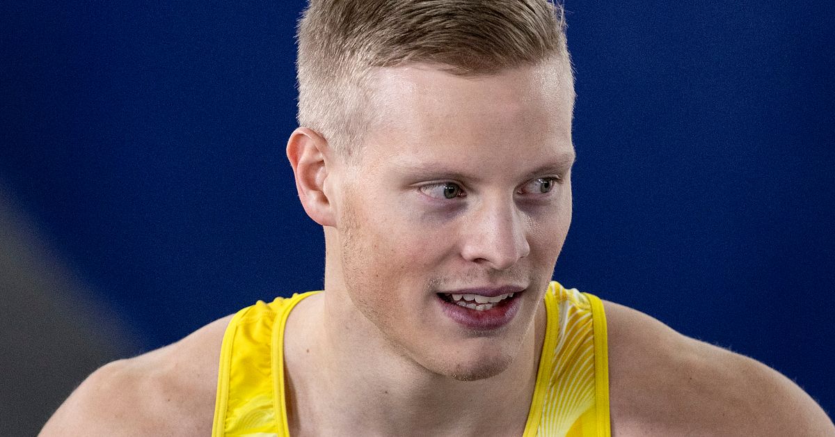 Nytt svenskt rekord av Henrik Larsson 100 meter