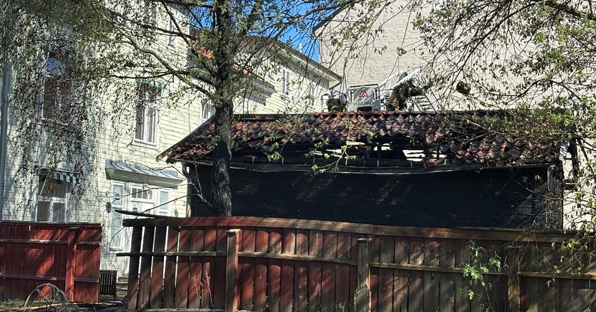 Brand i Fristadsreservatet i centrala Eskilstuna