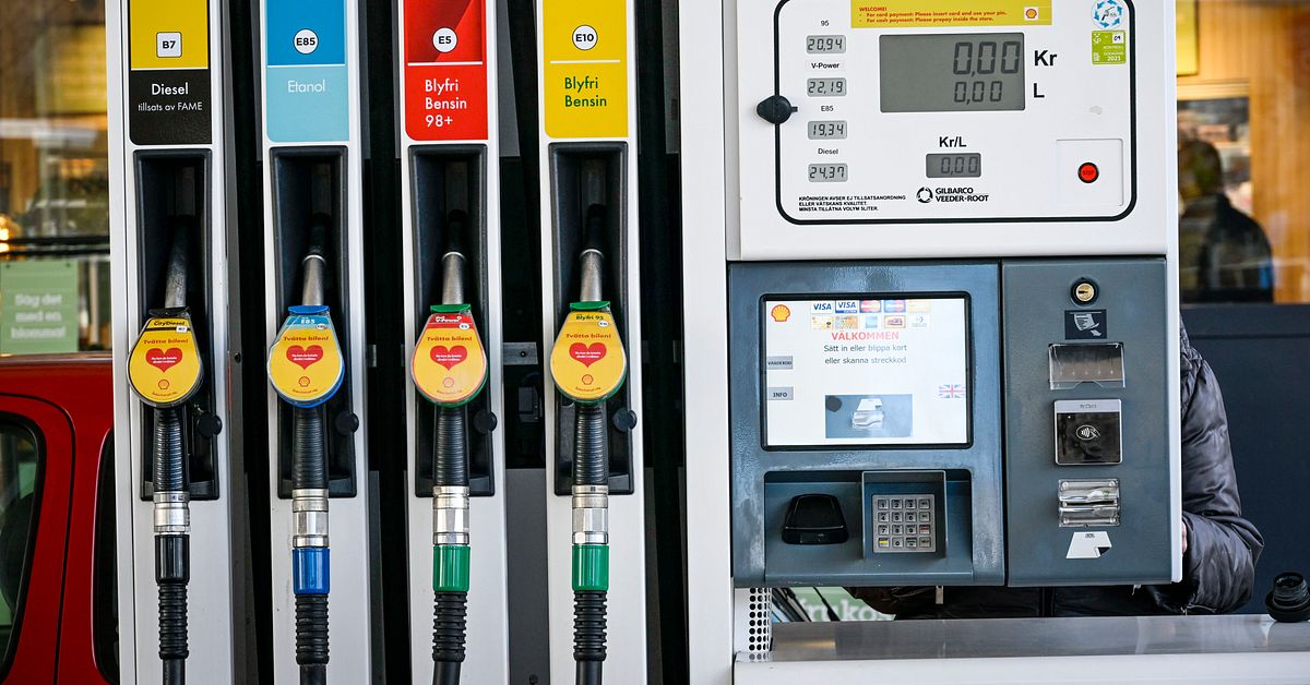 Sänkta priser på bensin och diesel